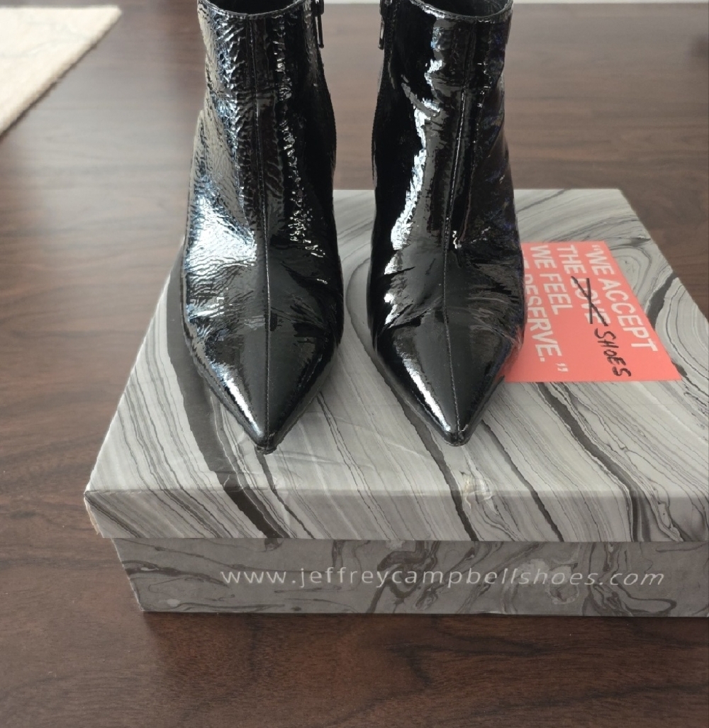 Jeffrey Campbell Black Patent Ankle Boots - Women - Picture 2 of 5